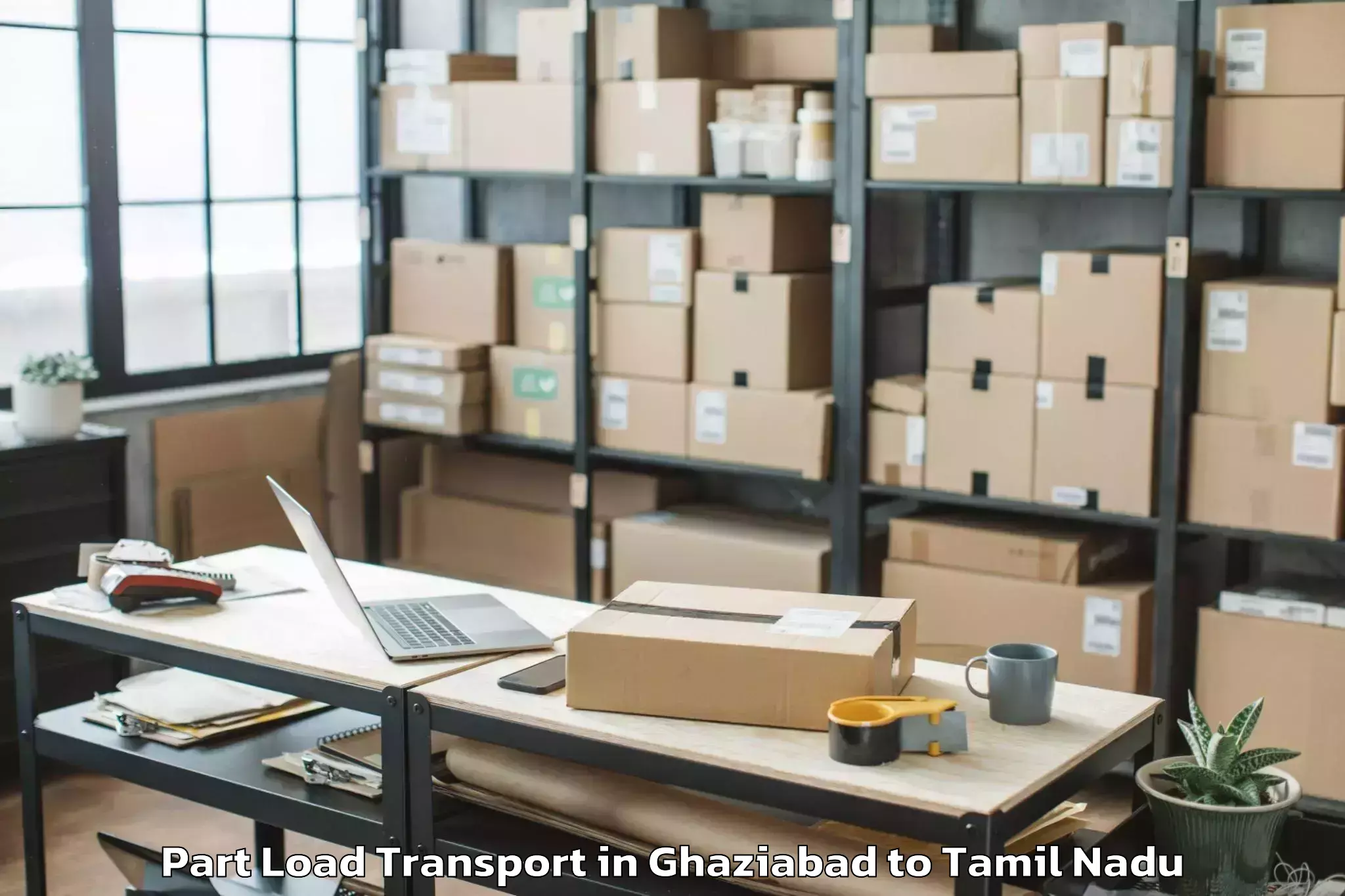 Professional Ghaziabad to Tuticorin Airport Tcr Part Load Transport